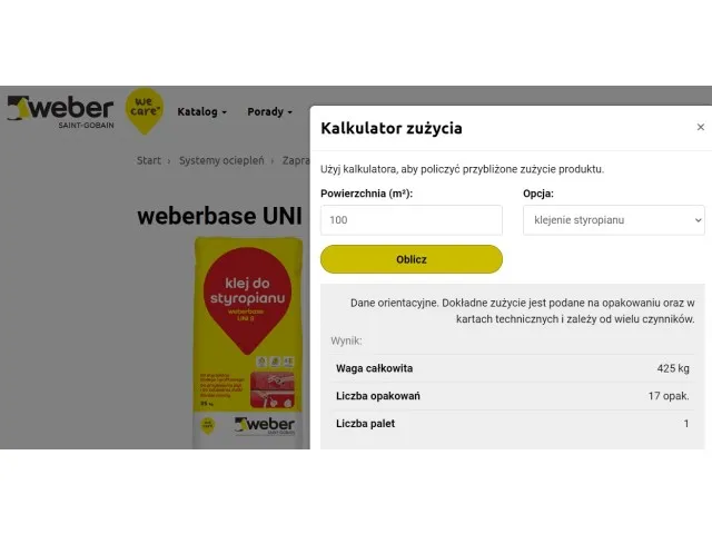 Ile kleju na m2 elewacji kalkulator - oblicz oszczędności na materiałach