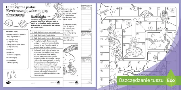 Stwórz unikalną grę planszową do druku pusta bez wysokich kosztów