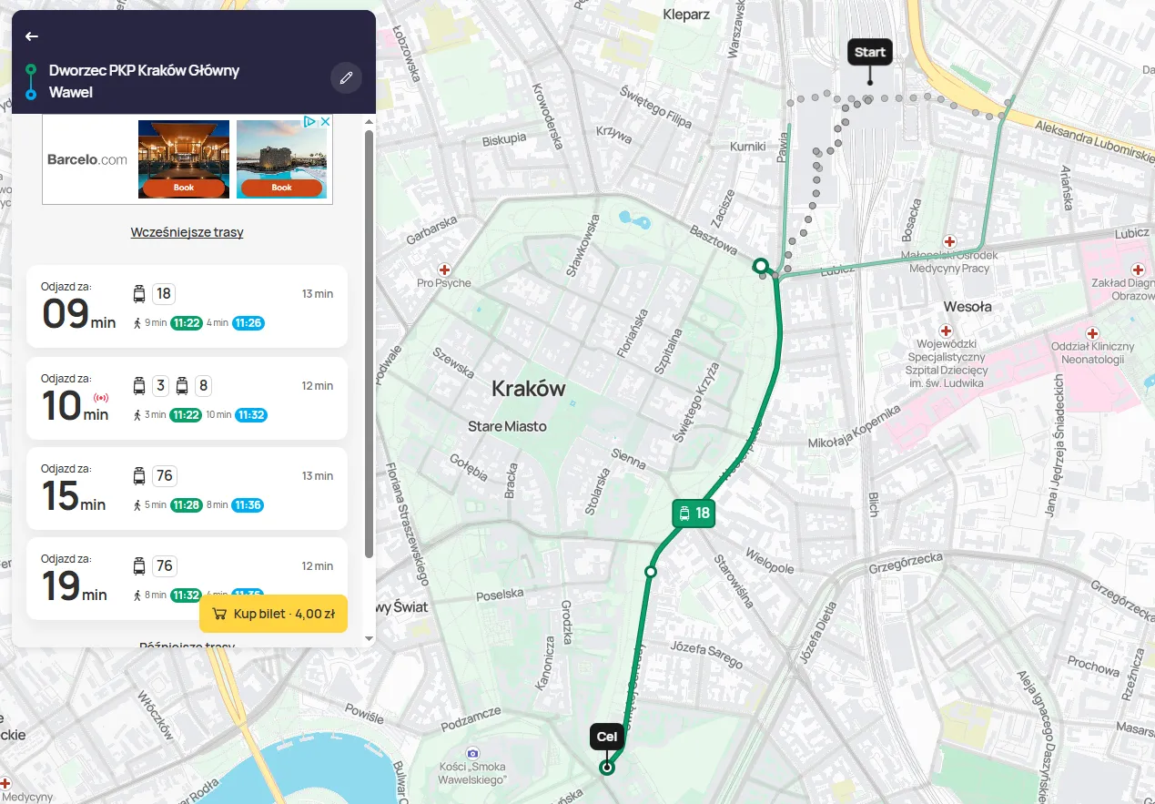 Jak dojść z dworca głównego w Krakowie do rynku w 10 minut