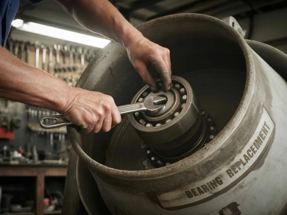 Jak wymienić łożyska w betoniarce 150 l - uniknij kosztownych błędów