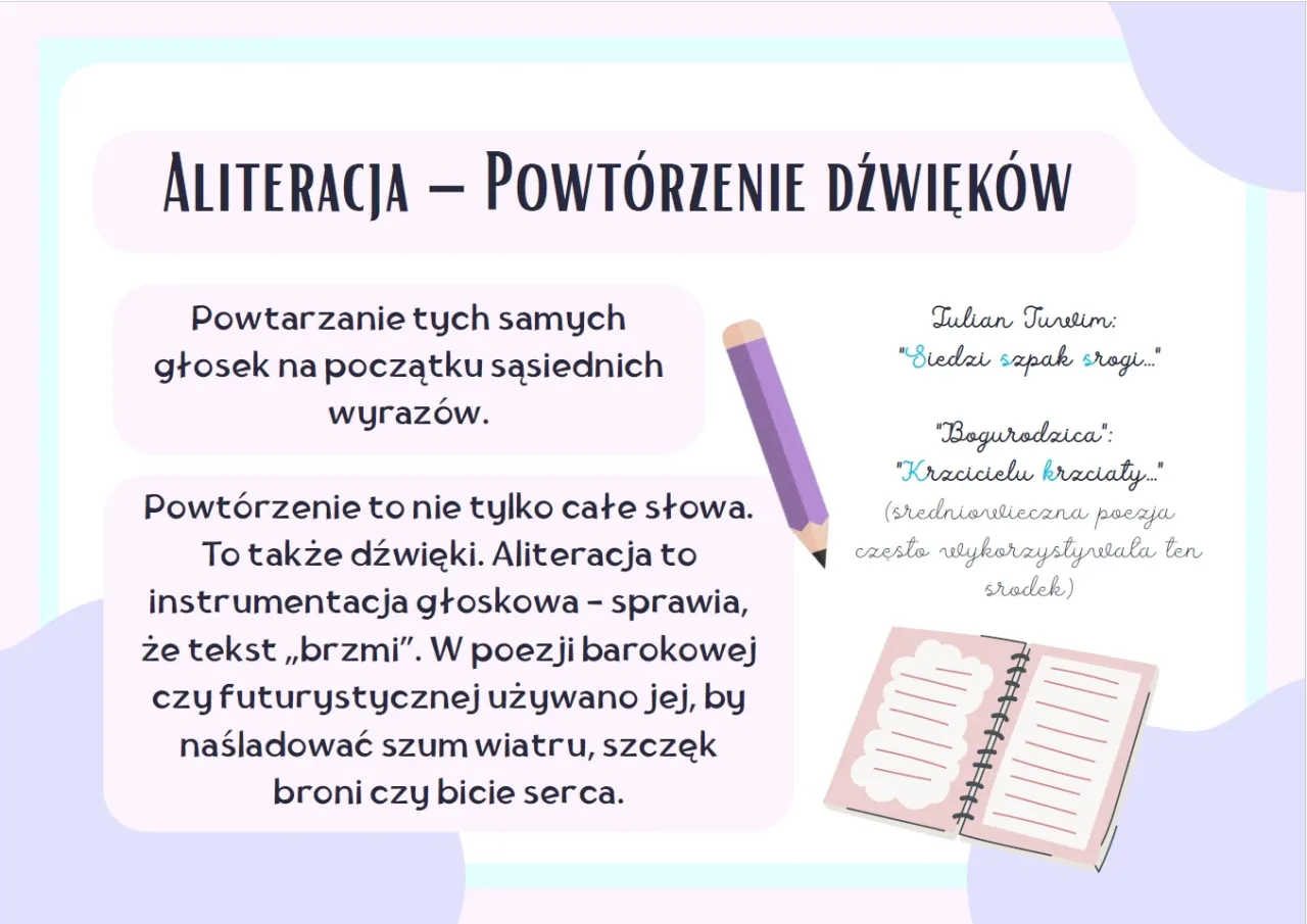 Aliteracja: co to jest? Poznaj definicję, przykłady i funkcje