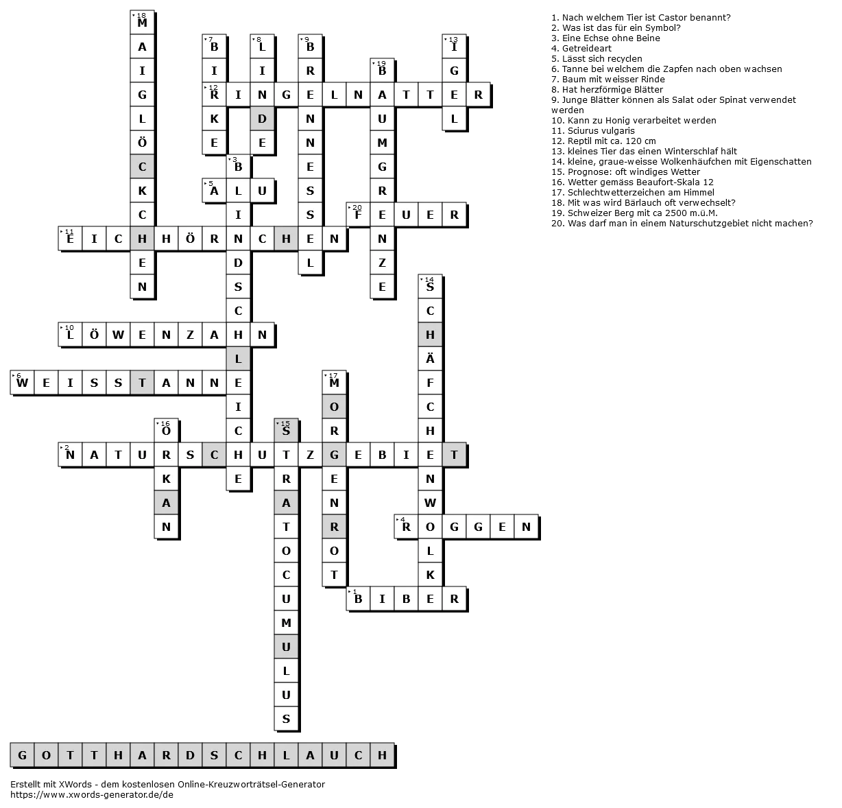 Seebad Ostholstein: Die Kreuzworträtsel-Lösung nach Buchstaben