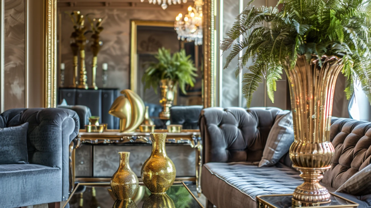 Ozdoby do domu w stylu glamour: 9 luksusowych dodatków