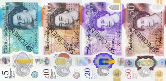 Brytyjskie funty: 5 i 10 funtów - Kolekcjonuj waluty brytyjskie