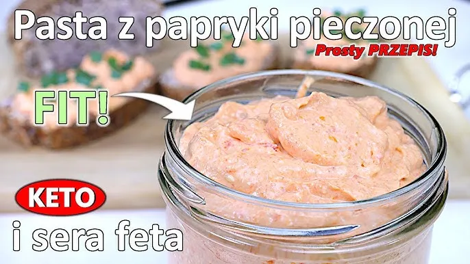 Pasta z papryki: Przepyszna pasta z pieczonej papryki i fety na kanapki