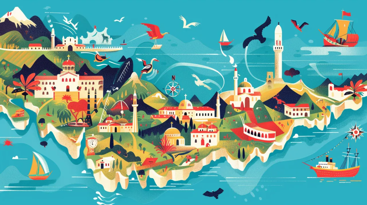 Mapa atrakcji turystycznych Albanii - Top miejsca do odwiedzenia