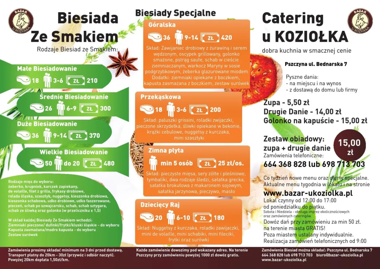 Bazar u Koziołka Pszczyna: Smak tradycji, dowóz i tajemnica nazwy