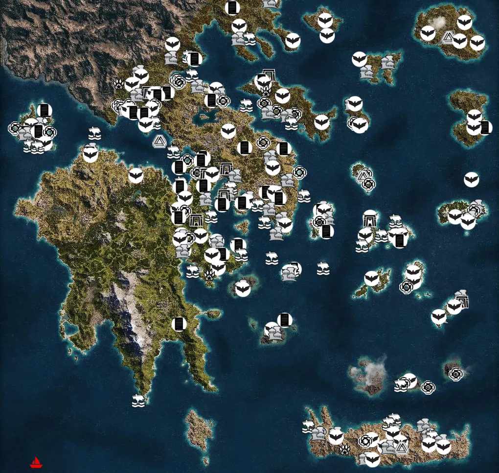 Mapy Assassin's Creed Origins i Odyssey - Porównanie rozmiarów