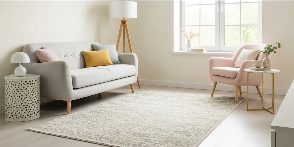 Jaki dywan do małego salonu, aby optycznie powiększyć przestrzeń?