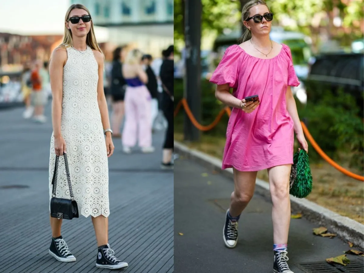 Sukienka i trampki: stylizacje na każdą okazję. Porady stylistki!