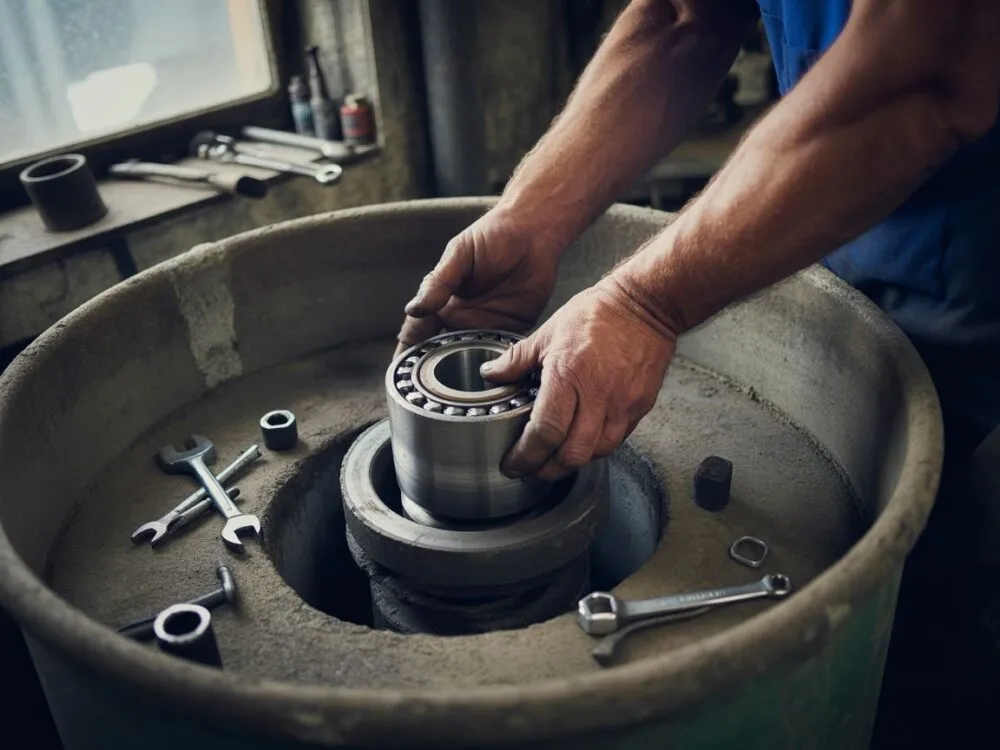 Jak wymienić łożysko w małej betoniarce - uniknij kosztownych błędów