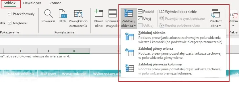 Jak zablokować kolumnę w Excelu, aby nie zgubić ważnych danych