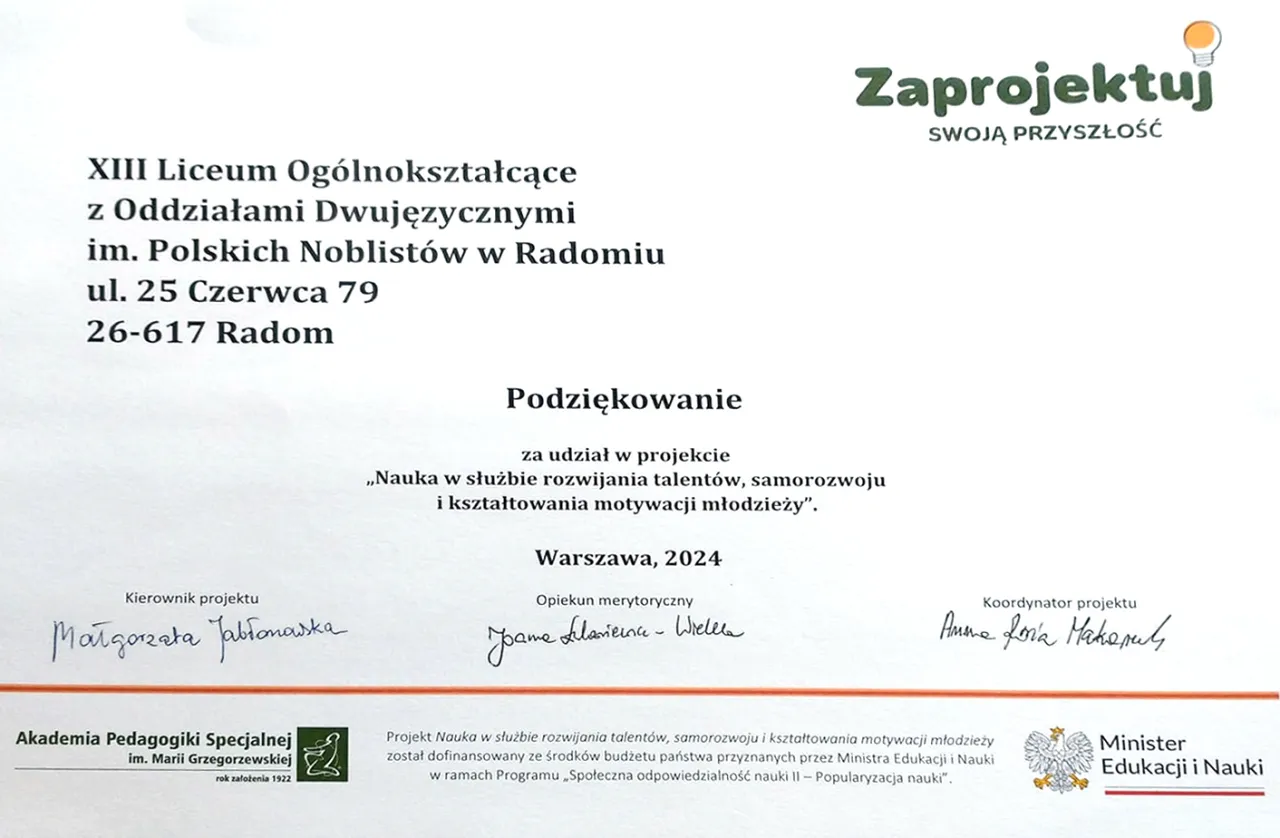 13 LO Radom: Które liceum wybrać dla swojego dziecka w mieście?