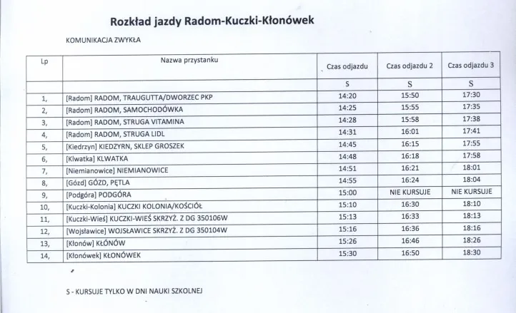 Rozkład jazdy 13 w Radomiu - Sprawdź godziny odjazdów i trasy