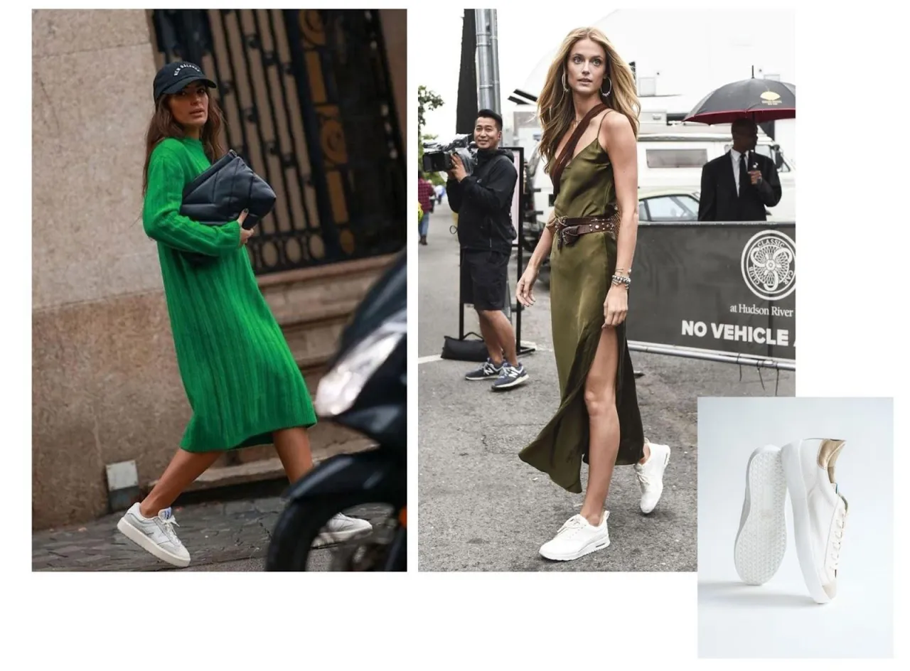 Con qué color de zapatos combina un vestido verde para brillar sin errores