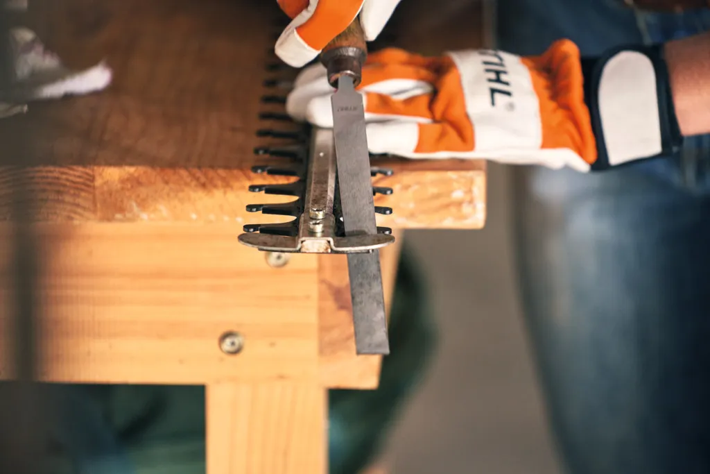 Jak naostrzyć nożyce elektryczne do żywopłotu i uniknąć uszkodzeń Jak naostrzyć nożyce elektryczne do żywopłotu i uniknąć uszkodzeń