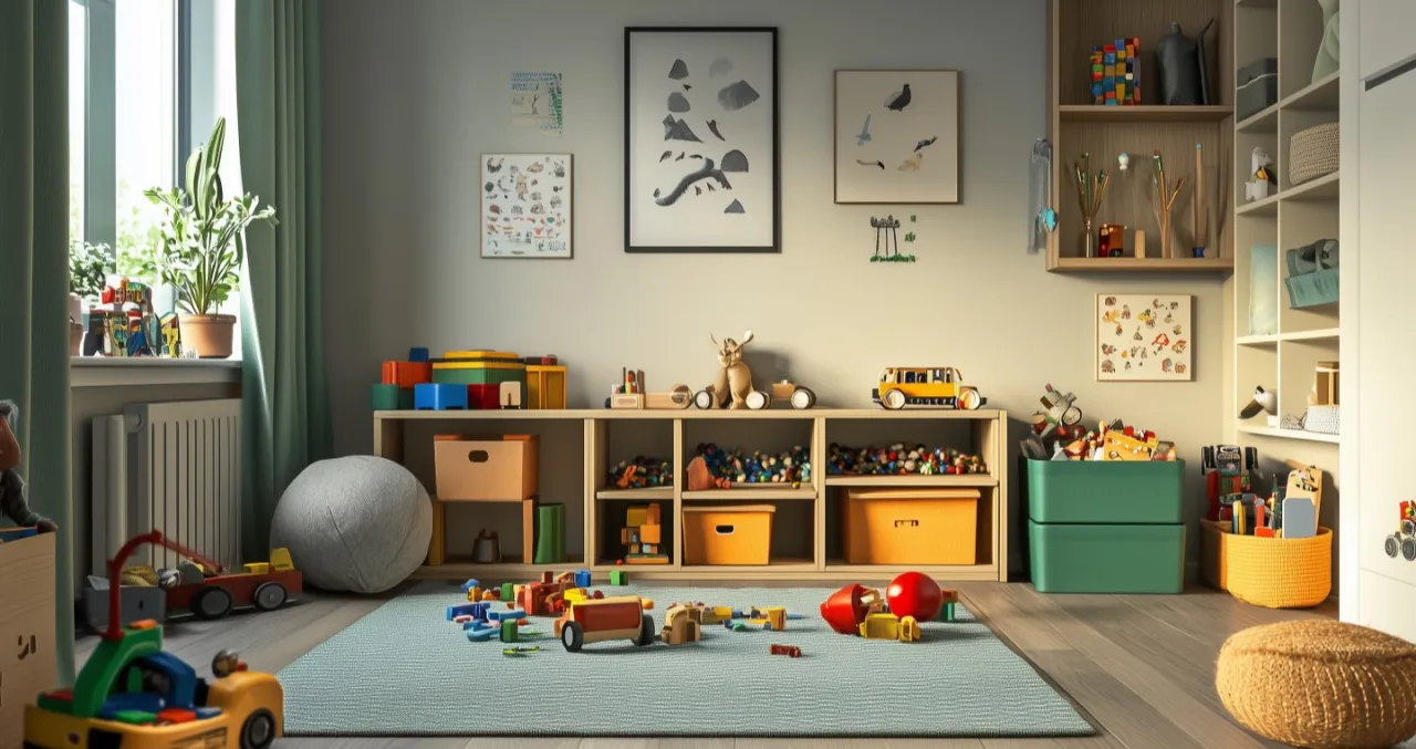 Sprytne przechowywanie zabawek w salonie: Piękny dom, zero bałaganu