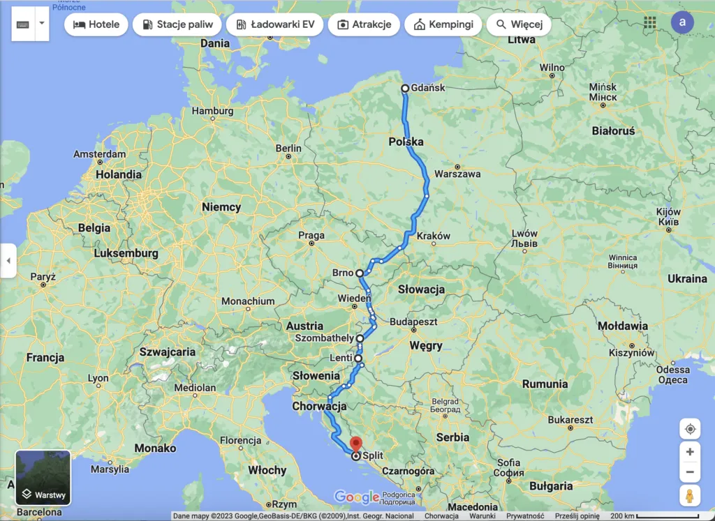 Gdańsk-Chorwacja samochodem: Trasa, koszty, komfort. Którą wybrać?