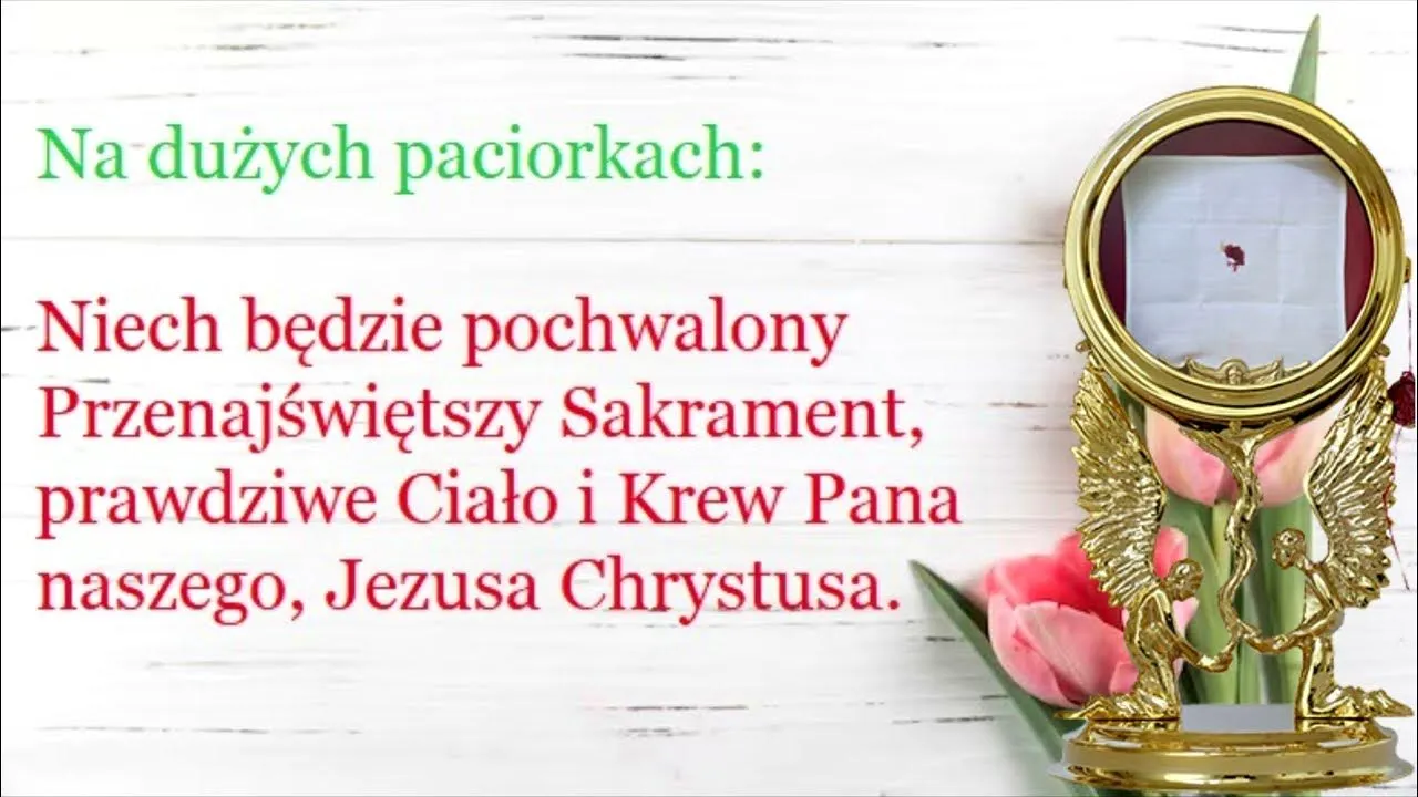 Czemu mówimy Niechaj będzie pochwalony Przenajświętszy Sakrament? Czemu mówimy Niechaj będzie pochwalony Przenajświętszy Sakrament?