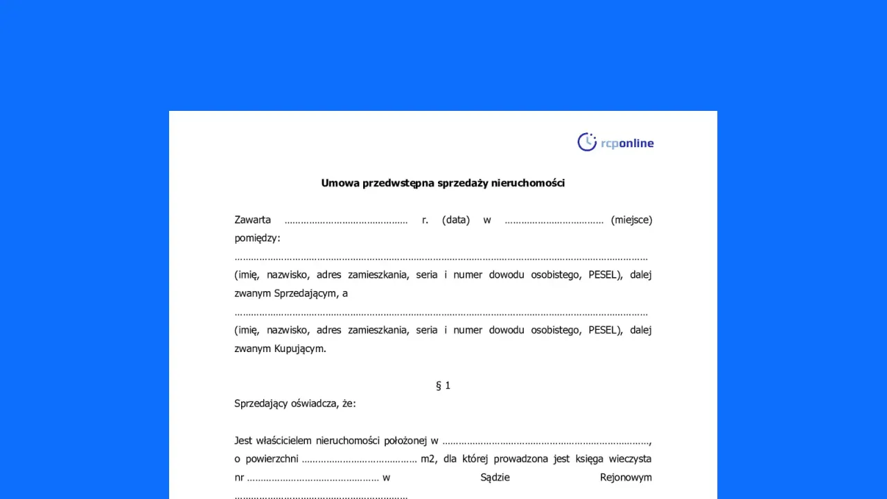 Kompletna lista dokumentów do umowy przedwstępnej sprzedaży mieszkania