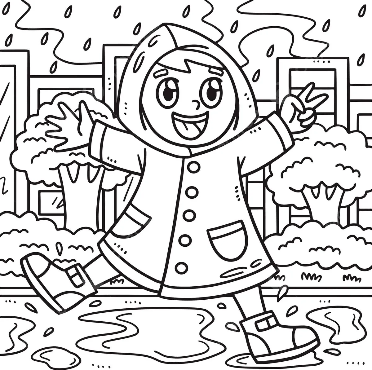 Najlepsze kolorowanki deszcz dla dzieci do pobrania za darmo