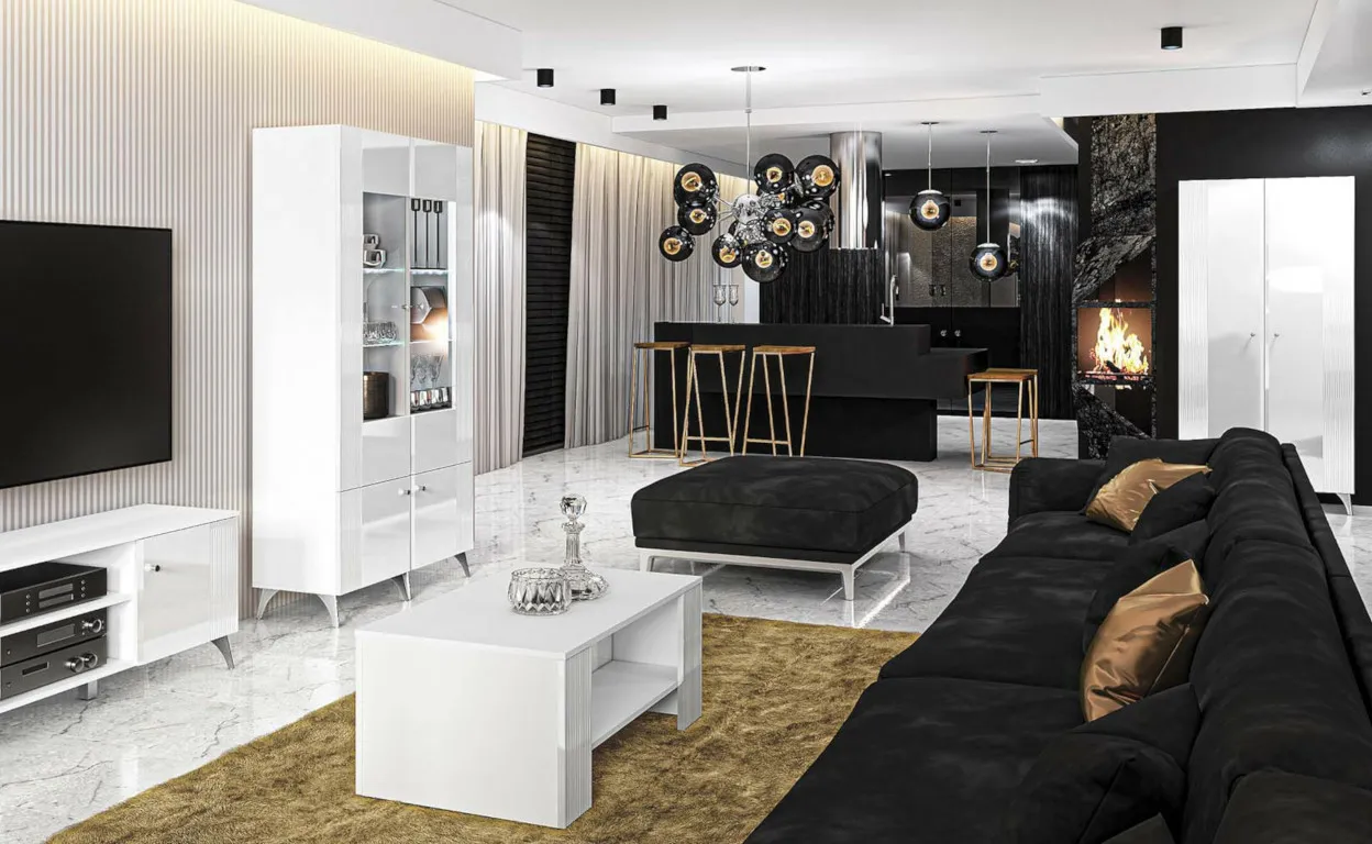 Jak urządzić duży salon z kominkiem, by stworzyć przytulną przestrzeń