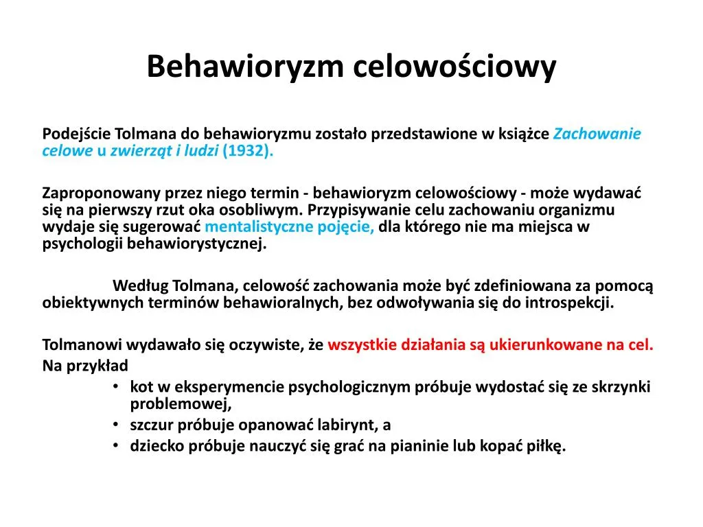 Behawioryzm: Podstawowe założenia tej teorii psychologicznej