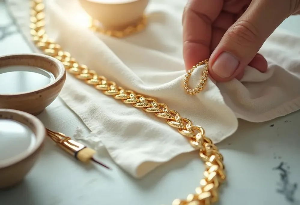 Jak wyczyścić złoty łańcuszek z włosów bez ryzyka uszkodzenia