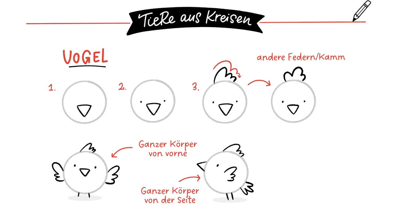 Tiere einfach zeichnen: Schnelle Schritt-für-Schritt-Anleitungen