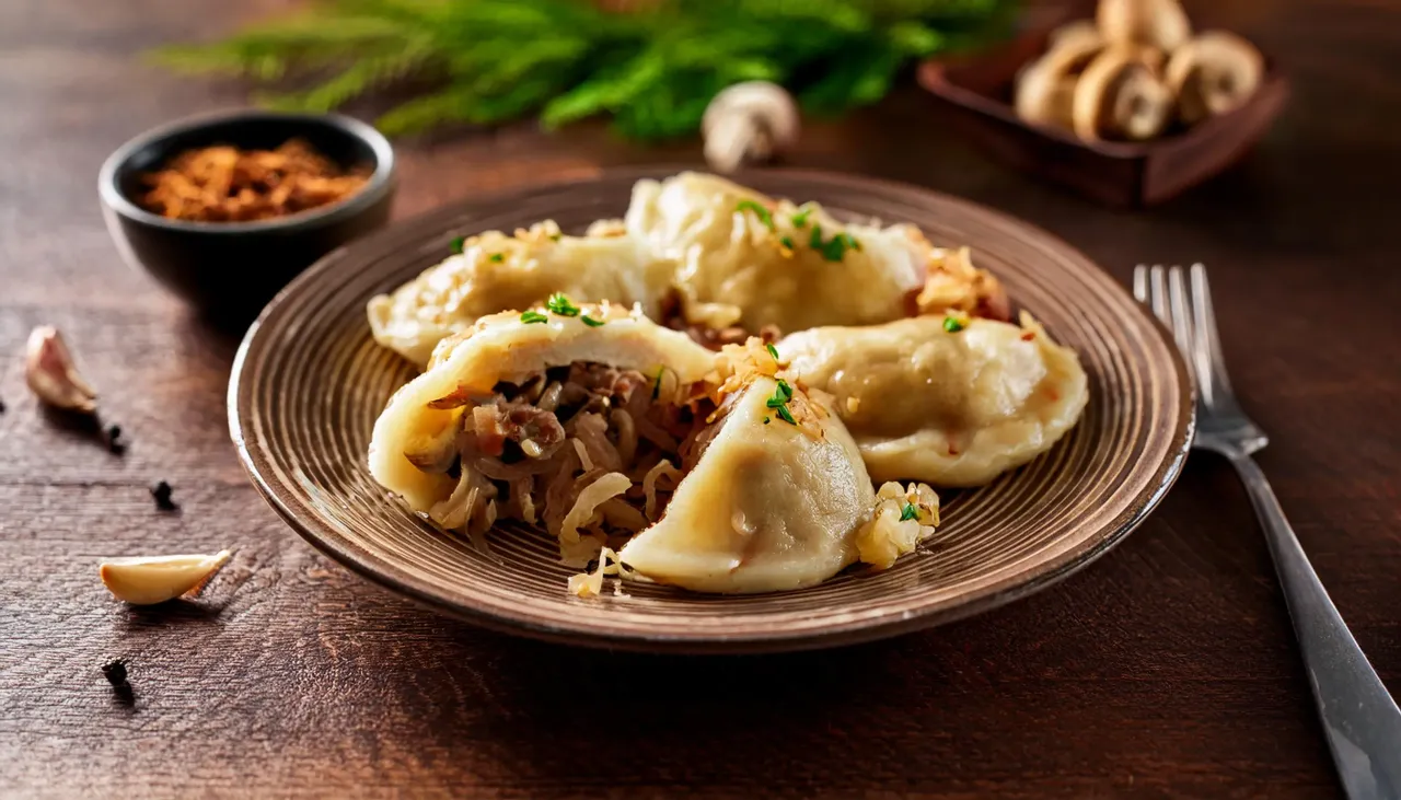 Pierogi z grzybami i kapustą - Przepis, farsz, smakowite danie