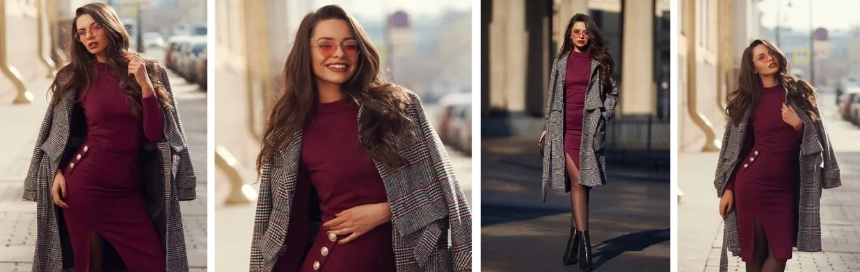 Jakie rajstopy do bordowej sukienki, aby wyglądać elegancko i stylowo?