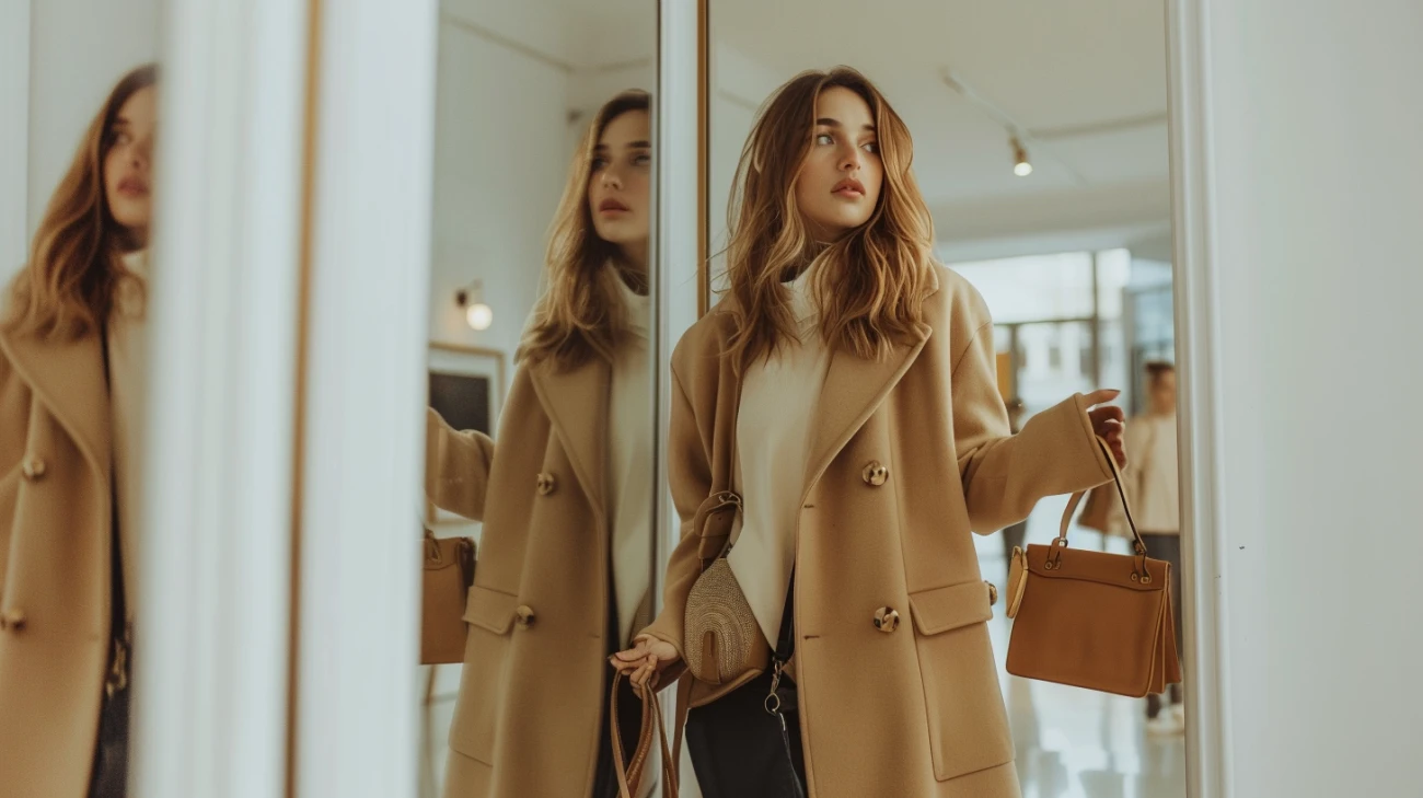 Jakie dodatki pasują do beżowego płaszcza?