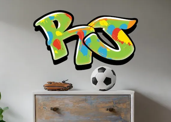 Graffiti-Wandtattoo: Dein Name als Kunstwerk Einfach gestalten