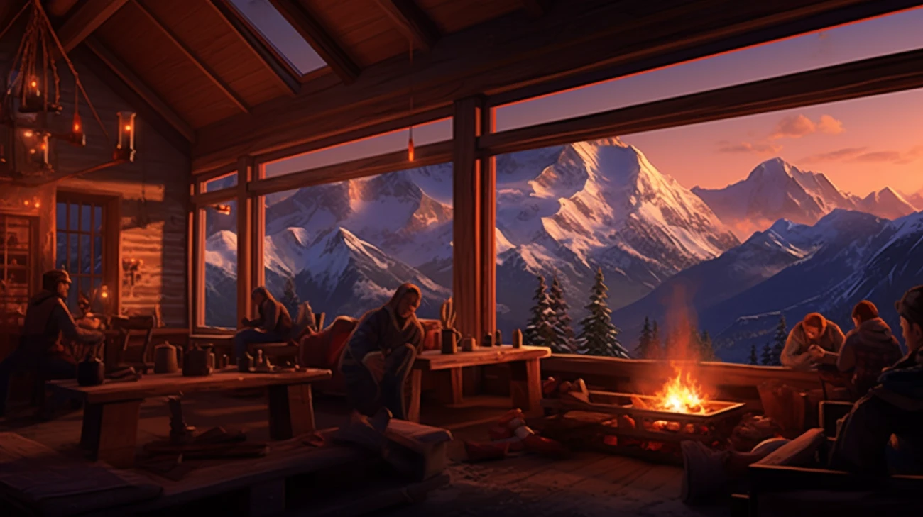 Ferie w Przytulii - Wieczór w Brennej z Widokiem na Góry