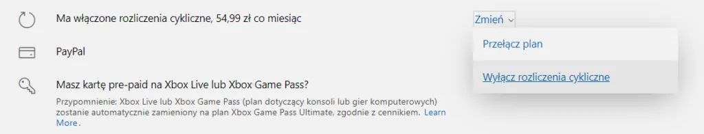 Jak wyłączyć rozliczenia cykliczne xbox one i uniknąć niechcianych opłat