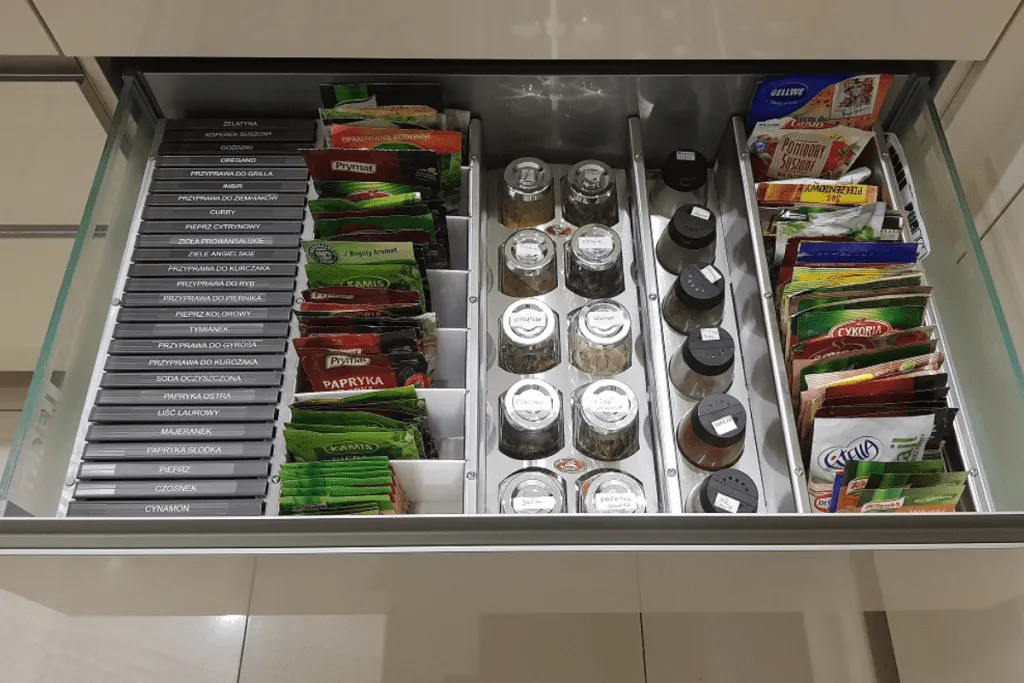 Jak przechowywać przyprawy w szufladzie, aby uniknąć bałaganu i zyskać przestrzeń