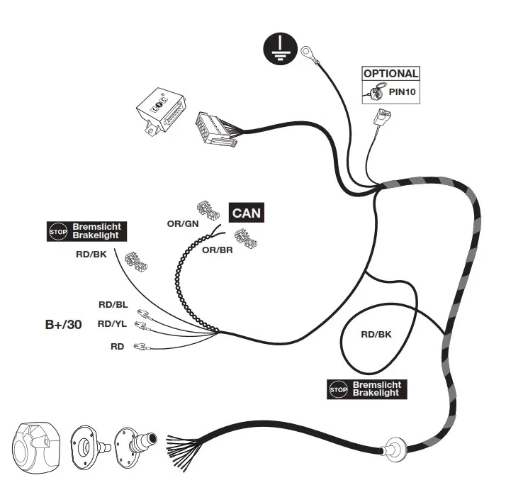 Podłączenie wiązki elektrycznej haka Touran bez utraty gwarancji