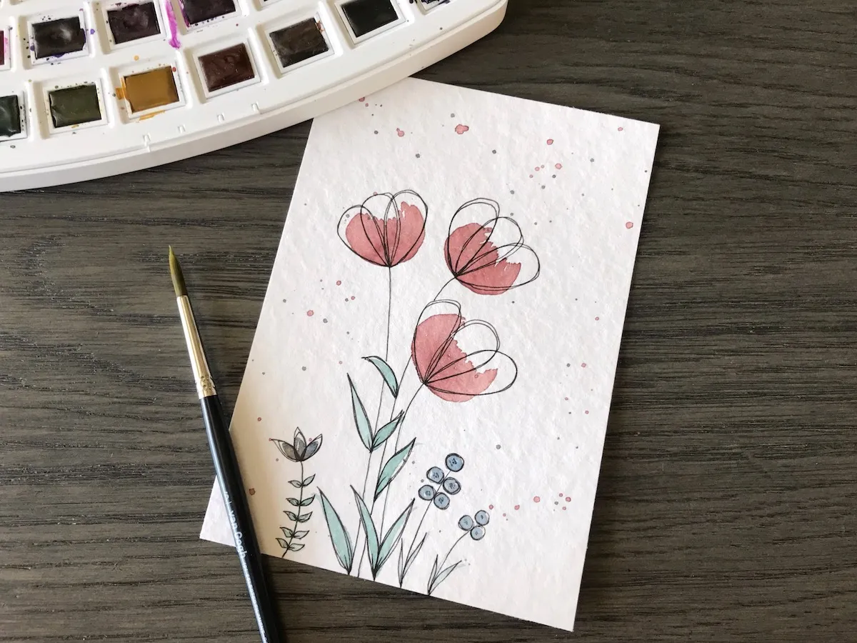 Blumen malen lernen: Einfache Anleitungen & kostenlose Vorlagen