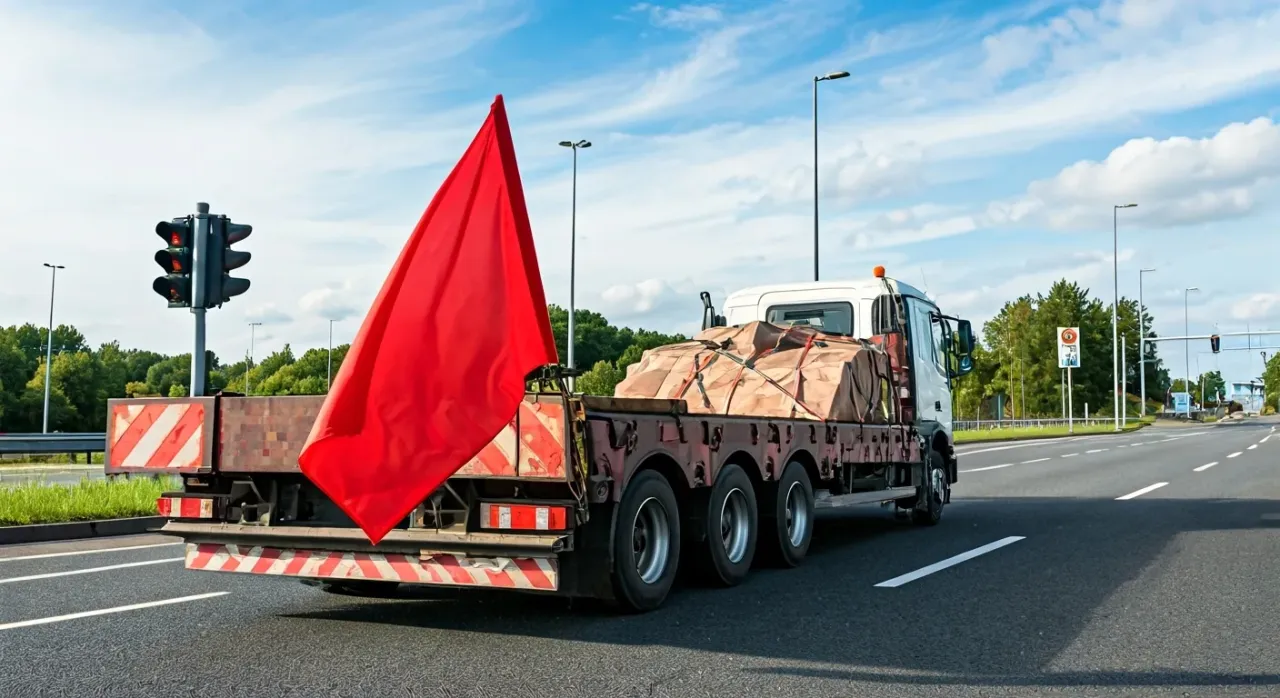 Ładunek wystający poza obrys: Przepisy, oznakowanie, mandaty uniknij ich!