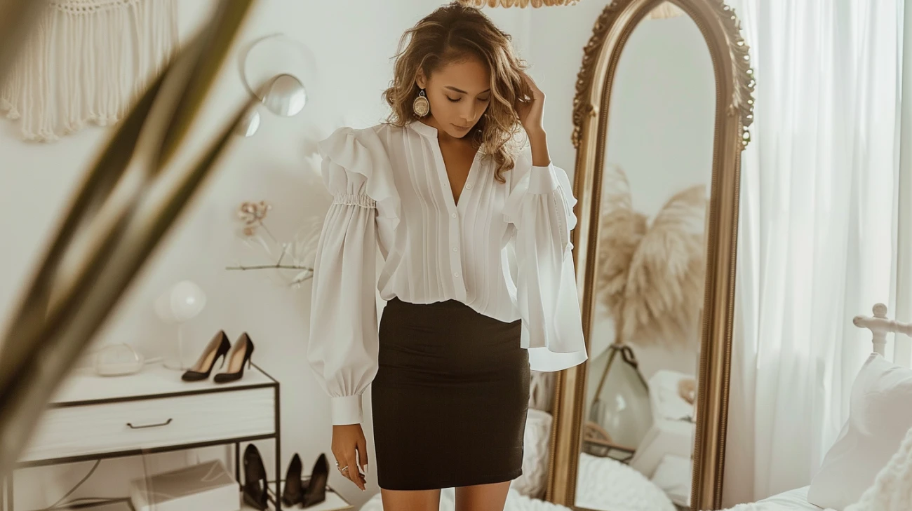 Jak nosić ubrania z bufiastymi rękawami?