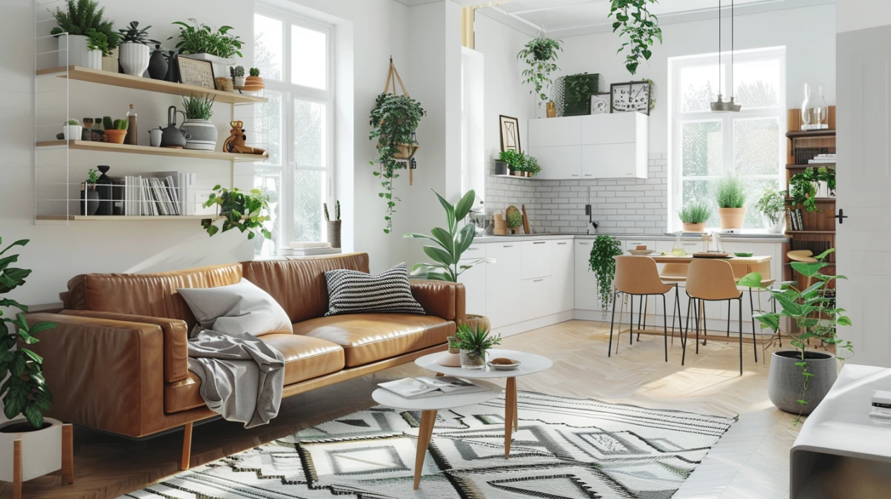 Mały salon z aneksem kuchennym: 6 pomysłów na aranżację