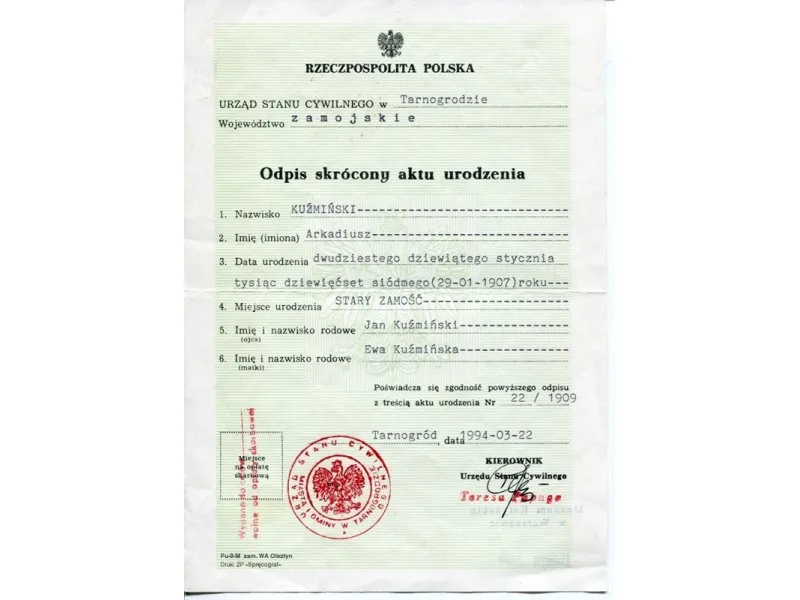 Jak łatwo uzyskać odpis skrócony aktu urodzenia w Polsce?