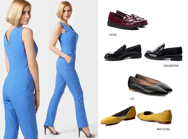 Jakie buty do niebieskiego kombinezonu na każdą okazję?