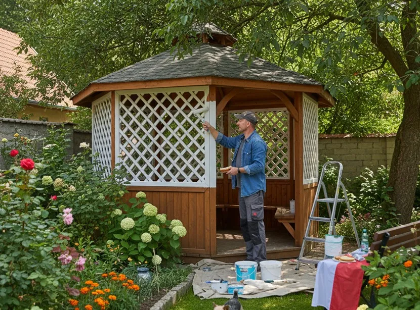 Czym pomalować altanę? Poradnik: wybór, przygotowanie, trwałość