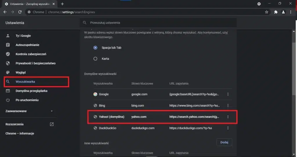 Jak usunąć Yahoo z przeglądarki Chrome i przywrócić domyślne ustawienia