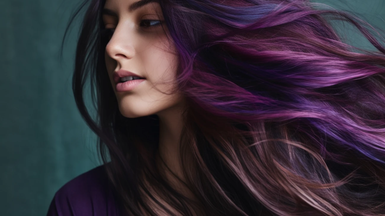 Fioletowe końcówki włosów: Przemieniaj swój wygląd z kolorami zimnego brązu i chłodnymi odcieniami fioletu!