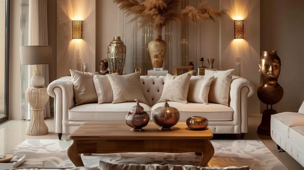 Beżowe ściany w salonie: Jak uzyskać elegancję i przytulność?