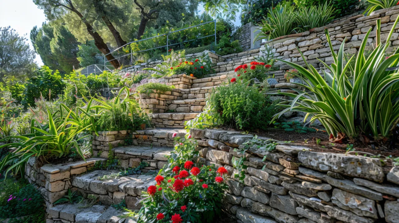 Skarpa z kamienia w ogrodzie: 5 naszych oszałamiających aranżacji