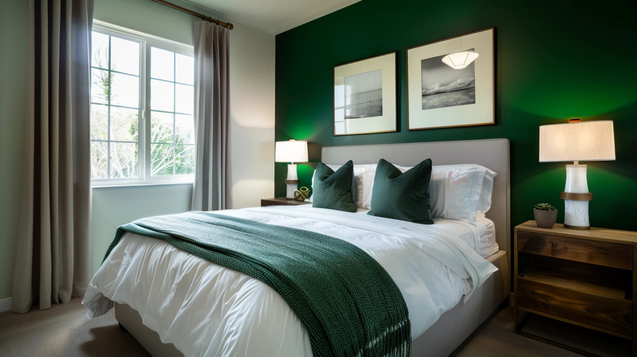 Butelkowa zieleń w sypialni: Jak stworzyć spokojną atmosferę