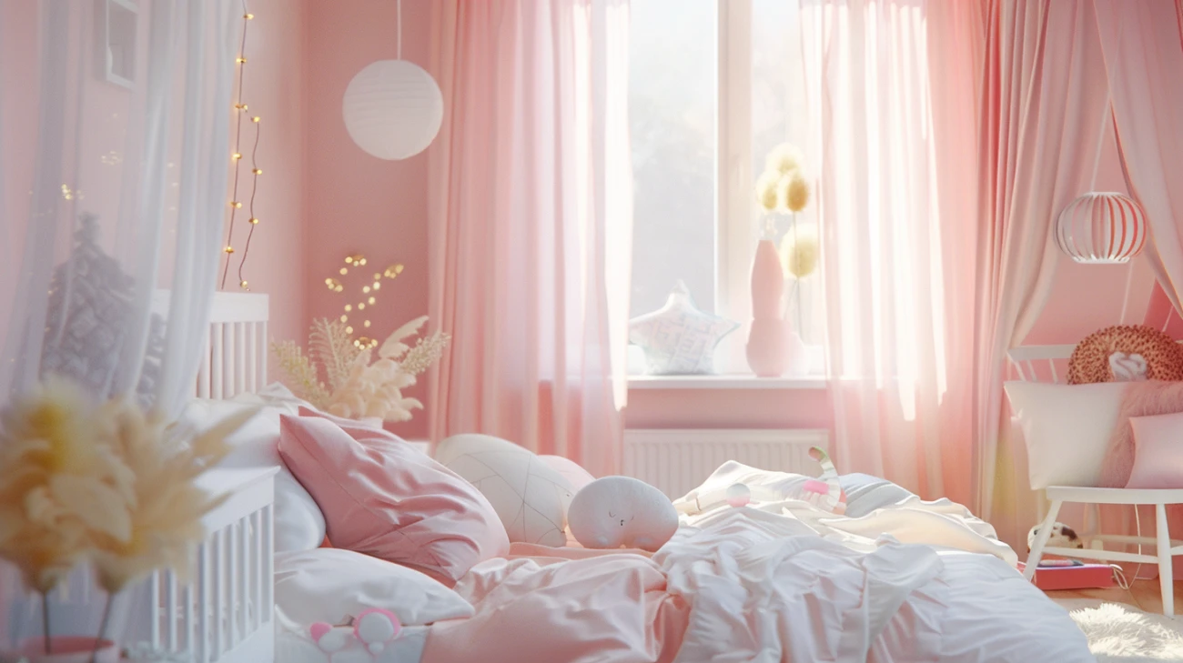 Różowe ściany w pokoju dziecka: 5 pomysłów na aranżację